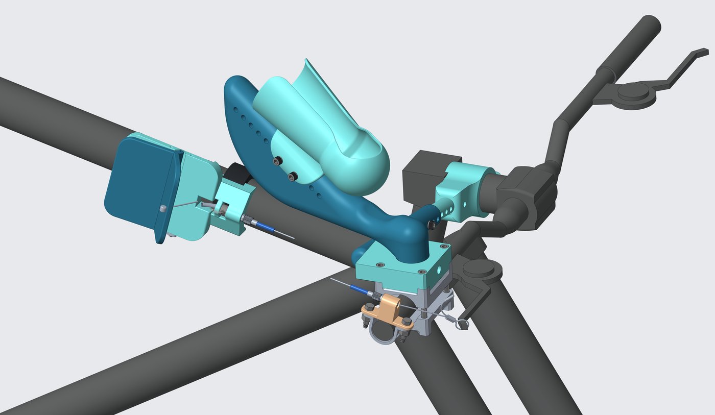 Final CAD assembly, cropped detail view