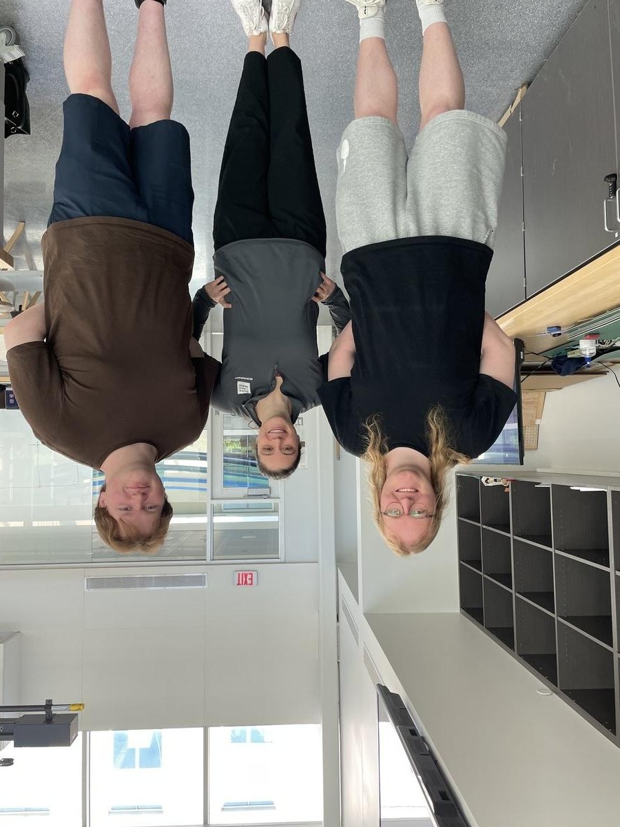 The StrideAssist team in the lab after completing the prototype.